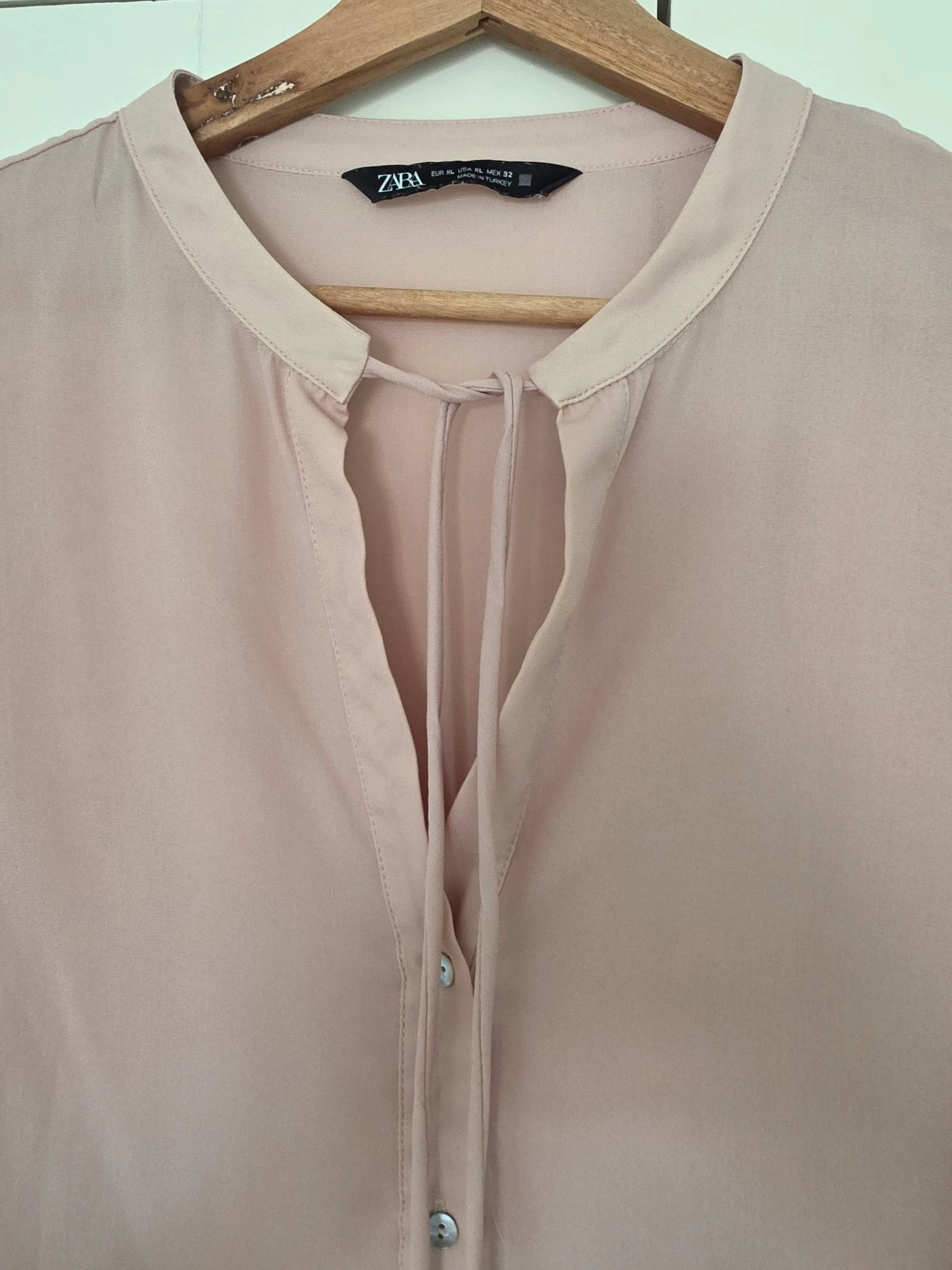 Old Pink Frilly Blouse | Zara | Size XL – photo 6